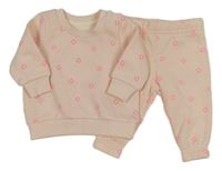 2Set - Světlerůžová květovaná mikina + tepláky PRIMARK