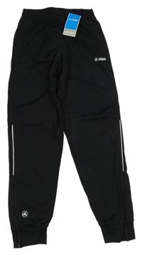 Nové - černé sportovní tepláky s logem JAKO