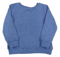 Modrá melírovaná mikina s 3D nápisy dopodopo