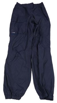 Tmavomodré šusťákové nepromokavé funkční kalhoty TRIBORD