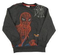 Tmavosivá melírovaná mikina so Spider-manem MARVEL