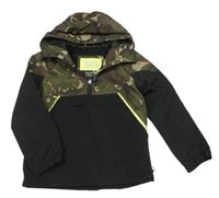 Army-černá šusťáková jarní větrovka s kapucí C&A