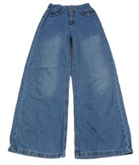 Modré wide leg crop rifle