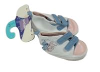 Nové - bílo-světlerůžovo/modré koženkové capáčky se Stitchem PRIMARK vel.  17