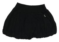 Čierna tepláková balonová podšitá sukňa s písmenkem z peciček Benetton