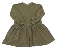 Khaki teplákové oversize šaty H&M