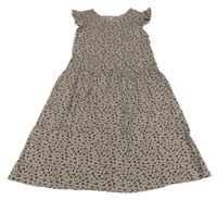 Staroružové vzorované bavlnené šaty H&M