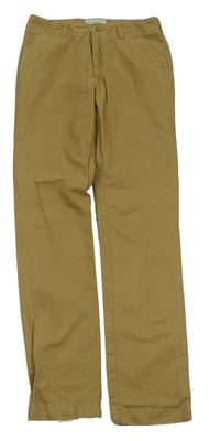 Hnědé plátěné chino kalhoty John Lewis