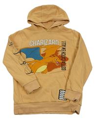 Oranžová mikina s Charizardem a kapucí - Pokémon