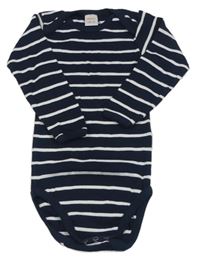 Tmavomodro-bílé pruhované body