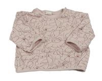 Ružová mikina so zvířaty H&M