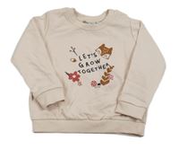 Svetloružová mikina s líškou a plody Lupilu