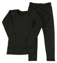 2set - Čierne spodné funkčné triko + nohavice