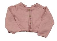 Starorůžový propínací svetr Next