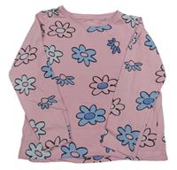 Růžové květované triko Primark