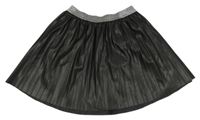 Čierna koženková plisovaná sukňa George