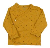 Okrové zavinovací triko s hvězdami Noppies