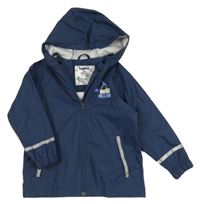 Tmavomodrá nepromokavá bunda s bágrom a kapucňou Lupilu