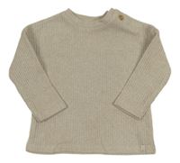 Béžové žebrované úpletové triko George