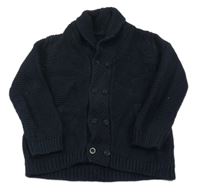 Tmavomodrý propínací svetr Matalan