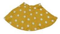 Horčicová bodkovaná á tepláková sukňa KappAhl