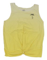 Žltý ombré top s palmou Yigga