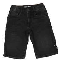 Černé riflové regular fit kraťasy Zara