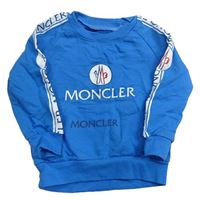 Modrá ľahká mikina s nápisy - Moncler