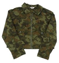 Khaki army crop ľahká rifľová bunda M&Co.