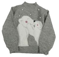Šedý svetr s ledními medvědy Primark
