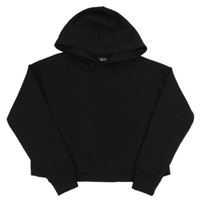 Čierna crop mikina s kapucňou Primark