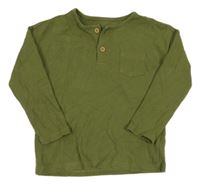 Khaki rebrované tričko zn. Tu