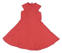 Jahodové vzorované teplákové šaty s kolovou sukní M&S