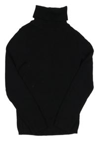 Čierny rebrovaný svetrový rolák George