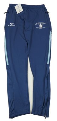 Nové - tmavomodré sportovní tepláky s nápisem Playr-fit