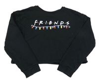 Čierna crop mikina s nápisom Geogre