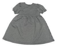 Čierno-sivé vzorované úpletové šaty dunnes