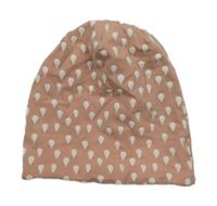 Světlerůžová vzorovaná elastická čepice 