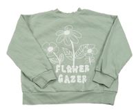 Khaki mikina s kvetinami George