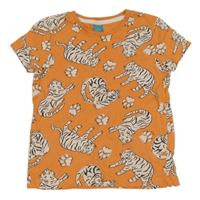 Oranžové tričko s tygry Pep&Co