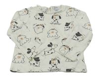 Biele tričko s pejsky