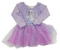 Fialové body s tylovou sukní a Elsou H&M