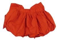 Červená šušťáková balónová sukňa s mašlou H&M
