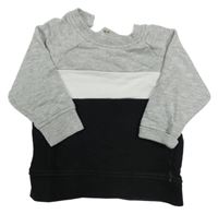 Čierno-sivo-biela mikina H&M