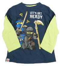 Tmavomodro-neonově zelené triko - Lego Ninjago 
