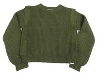Khaki crop sveter Primark