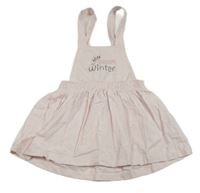 Svetloružová na traká menžestrová sukňa s nápisom