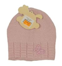 Nové - růžová čepice s motýlkem 