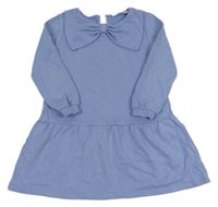 Modrofialové teplákové šaty s mašlí H&M