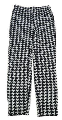 Čierno-biele vzorované legíny Shein